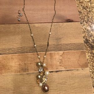 Adorable necklace and earring set